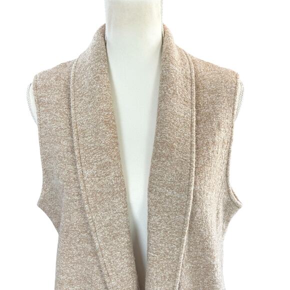 Cynthia Rowley Coatigan Women Size Medium Sand Beige Wool Viscose Coat Cardigan - Picture 5 of 10
